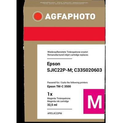 Cartucho de tinta AGFAPHOTO Magenta compatible con Epson ColorWorks C3500 Cartucho de tinta AGFAPHOTO Magenta compatible con Epson ColorWorks C3500