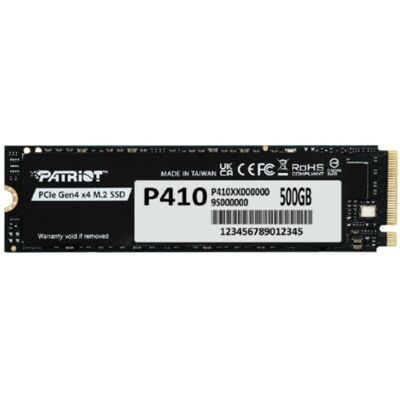 Disco Duro Patriot P410 500GB M.2 SSD PCIe 4.0 5000MB/s NVMe + Sin Disipador Disco Duro Patriot P410 500GB M.2 SSD PCIe 4.0 5000MB/s NVMe + Sin Disipador
