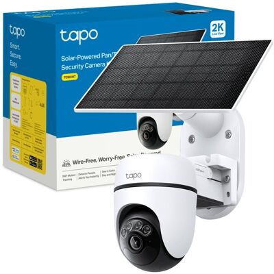 tapo-by-tp-link Tapo TC90 Kit Cámara de Vigilancia 360º con Panel Solar y Batería, 2K 3MP, Detección IA Gratuita, Visión Nocturna a Color tapo-by-tp-link Tapo TC90 Kit Cámara de Vigilancia 360º con Panel Solar y Batería, 2K 3MP, Detección IA Gratuita, Visión Nocturna a Color