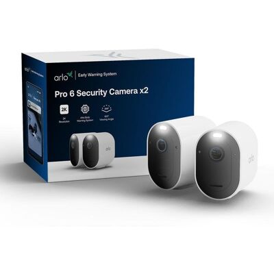 Cámara IP Arlo Pro VMC4270P 2K Visión Nocturna Exterior Alarma Audio Bidireccional Control por Voz Cámara IP Arlo Pro VMC4270P 2K Visión Nocturna Exterior Alarma Audio Bidireccional Control por Voz