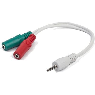 Cable divisor de audio Gembird - 3.5mm - 20cm - Blanco Cable divisor de audio Gembird - 3.5mm - 20cm - Blanco