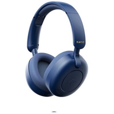Auriculares Havit H655BT inalámbricos y con cable Bluetooth 5.3 con Cancelación de Ruido Micrófono azul Auriculares Havit H655BT inalámbricos y con cable Bluetooth 5.3 con Cancelación de Ruido Micrófono azul