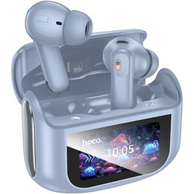 Auriculares Hoco EQ21 inalambricos Bluetooth para llamadas con Cancelacion de Ruido Azul Auriculares Hoco EQ21 inalambricos Bluetooth para llamadas con Cancelacion de Ruido Azul