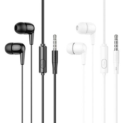Auriculares Hoco M97 con cable Jack 3,5 mm para uso diario con micrófono y control de volumen blancos Auriculares Hoco M97 con cable Jack 3,5 mm para uso diario con micrófono y control de volumen blancos