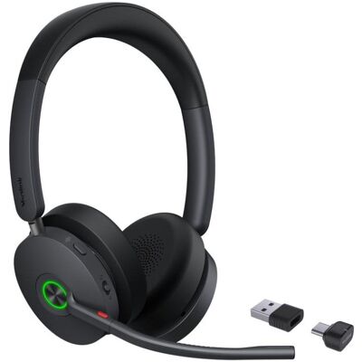 Auriculares Yealink BH74 UC inalámbricos Bluetooth con Cancelación Activa de Ruido, micrófono y USB-C/A, negros Auriculares Yealink BH74 UC inalámbricos Bluetooth con Cancelación Activa de Ruido, micrófono y USB-C/A, negros