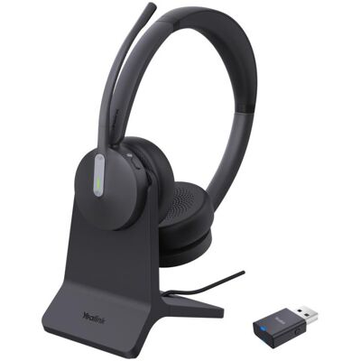 Auriculares Yealink WH64 inalámbricos Bluetooth para oficina y Teams, negros Auriculares Yealink WH64 inalámbricos Bluetooth para oficina y Teams, negros