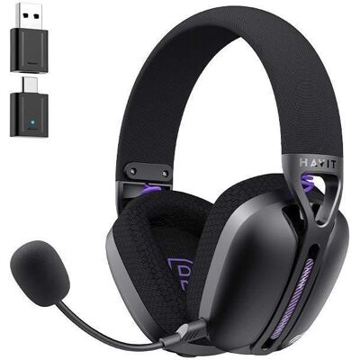 Auriculares Havit Fuxi H3 Plus inalámbricos y con cable Bluetooth Gaming Negro Auriculares Havit Fuxi H3 Plus inalámbricos y con cable Bluetooth Gaming Negro