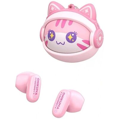 Auriculares ONIKUMA TX603 inalámbricos Bluetooth 5.4 gaming con estuche personalizable rosa Auriculares ONIKUMA TX603 inalámbricos Bluetooth 5.4 gaming con estuche personalizable rosa