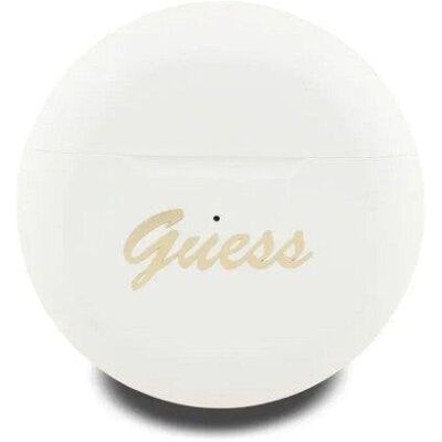 Auriculares Guess TWS inalámbricos Bluetooth intraurales con diseño compacto y logo estampado blanco Auriculares Guess TWS inalámbricos Bluetooth intraurales con diseño compacto y logo estampado blanco