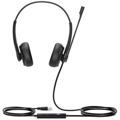 Auriculares Yealink UH34 Dual Teams con cable USB-A, cancelación de ruido, oficina y call center, negros Auriculares Yealink UH34 Dual Teams con cable USB-A, cancelación de ruido, oficina y call center, negros