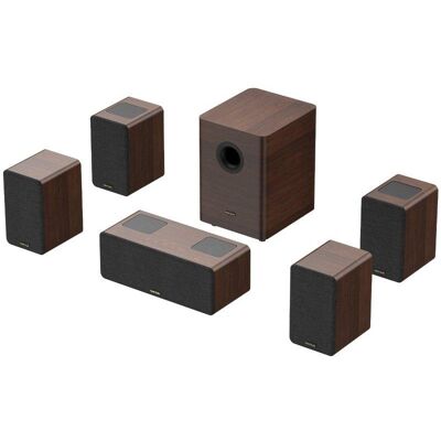 Barra de Sonido Hiwill M514 5.1.4 900W Dolby Atmos Madera Marrón Oscuro Barra de Sonido Hiwill M514 5.1.4 900W Dolby Atmos Madera Marrón Oscuro