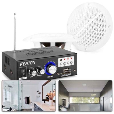 Altavoces Fenton Empotrados Bluetooth 2x40W IP44 con mando a distancia Altavoces Fenton Empotrados Bluetooth 2x40W IP44 con mando a distancia