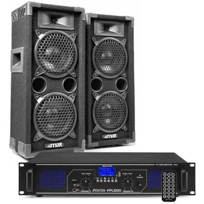 Combo altavoz y amplificador Fenton MAX26 1200 W Bluetooth USB MP3 Combo altavoz y amplificador Fenton MAX26 1200 W Bluetooth USB MP3