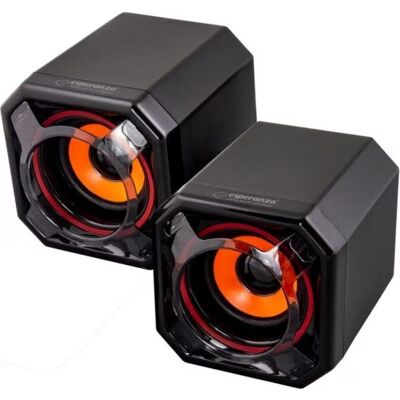 Altavoces Esperanza USB 2.0 5W con conexión jack 3,5 mm y amplificador externo Altavoces Esperanza USB 2.0 5W con conexión jack 3,5 mm y amplificador externo