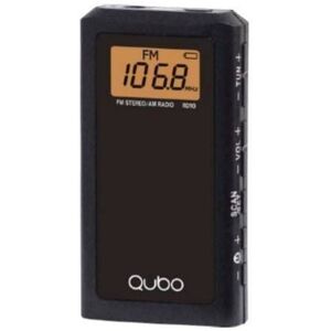 Qubo RD-10 Radio Portátil Digital AM/FM Negra con Auriculares y Presintonías Qubo RD-10 Radio Portátil Digital AM/FM Negra con Auriculares y Presintonías