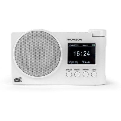 Radio Thomson RT400DABBTWH DAB+ Bluetooth USB doble alarma pantalla LED Radio Thomson RT400DABBTWH DAB+ Bluetooth USB doble alarma pantalla LED