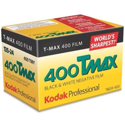 Película fotográfica Kodak T-MAX 400 Pro 35mm 24 exposiciones grano ultrafino Película fotográfica Kodak T-MAX 400 Pro 35mm 24 exposiciones grano ultrafino