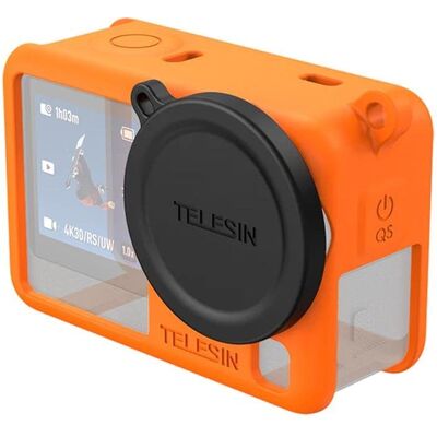 Funda de silicona protectora Telesin para DJI Osmo Action 6 Naranja Funda de silicona protectora Telesin para DJI Osmo Action 6 Naranja