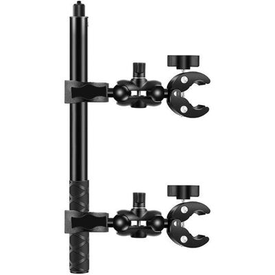 Soporte PULUZ para Moto y Bicicleta con Dos Abrazaderas y Varilla Selfie 150 cm Soporte PULUZ para Moto y Bicicleta con Dos Abrazaderas y Varilla Selfie 150 cm