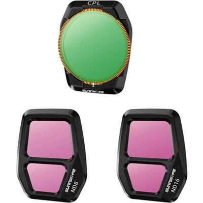 Filtro Ajustable Sunnylife A3S-FI925CPL para Drone AIR 3S, CPL+ND8+ND16 3 piezas Filtro Ajustable Sunnylife A3S-FI925CPL para Drone AIR 3S, CPL+ND8+ND16 3 piezas