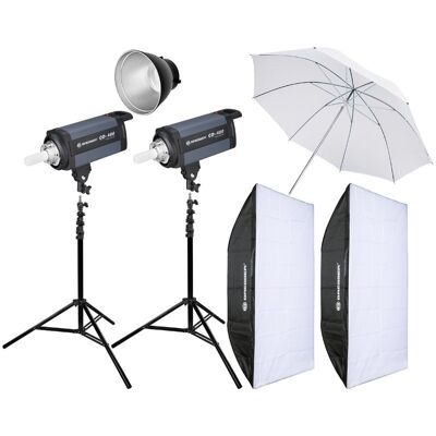 Bresser CD400 Pack 2 Flashes de Estudio 400W + Conjunto N°4 Accesorios de Estudio Bresser CD400 Pack 2 Flashes de Estudio 400W + Conjunto N°4 Accesorios de Estudio