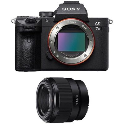 Cámara Mirrorless Sony Alpha 7 III 24MP Sensor Full-Frame 50mm F/1.8 USB-C WiFi Cámara Mirrorless Sony Alpha 7 III 24MP Sensor Full-Frame 50mm F/1.8 USB-C WiFi