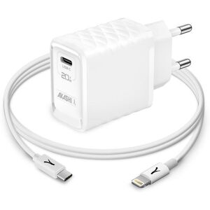 Cargador Akashi ALTACQC20LITWH 20W USB-A Quick Charge 3.0 Blanco con cable Lightning Cargador Akashi ALTACQC20LITWH 20W USB-A Quick Charge 3.0 Blanco con cable Lightning