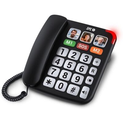 Teléfono Fijo SPC Comfort Numbers Pro con Teclas Grandes y Volumen Extra para Mayores Teléfono Fijo SPC Comfort Numbers Pro con Teclas Grandes y Volumen Extra para Mayores