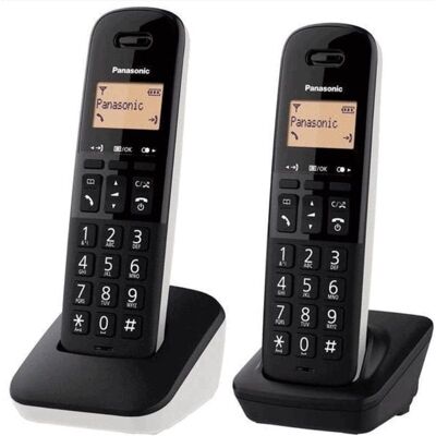 Panasonic KX-TGB612JTW Teléfono Inalámbrico Duo para Mayores Negro Panasonic KX-TGB612JTW Teléfono Inalámbrico Duo para Mayores Negro