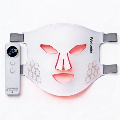 Máscara LED Wellbeinn Redinn Luz Roja e Infrarroja para Cuidado Facial Máscara LED Wellbeinn Redinn Luz Roja e Infrarroja para Cuidado Facial