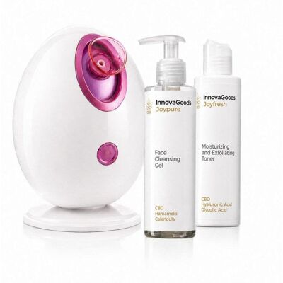 Pack Sauna Facial Eléctrica InnovaGoods Rice con Gel y Tónico Pack Sauna Facial Eléctrica InnovaGoods Rice con Gel y Tónico