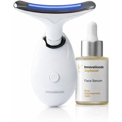Pack Masajeador Facial Reafirmante con LED, EMS y Calor y Sérum Facial Rice Joyboost 30 ml InnovaGoods Pack Masajeador Facial Reafirmante con LED, EMS y Calor y Sérum Facial Rice Joyboost 30 ml InnovaGoods