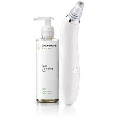 Pack Limpiador Facial Eléctrico y Gel CBD InnovaGoods Pack Limpiador Facial Eléctrico y Gel CBD InnovaGoods