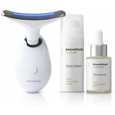 Pack Masajeador Facial InnovaGoods Rice Joyboost y Joycare con Sérum y Crema Pack Masajeador Facial InnovaGoods Rice Joyboost y Joycare con Sérum y Crema