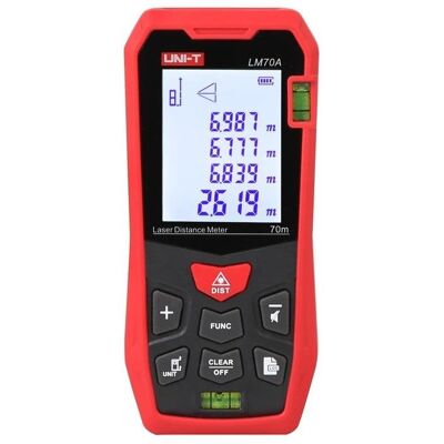 Láser medidor UNI-T LM70A 70 metros precisión 1 mm Láser medidor UNI-T LM70A 70 metros precisión 1 mm