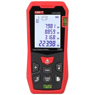 Medidor de distancia láser UNI-T LM120A 120 m con nivel físico Medidor de distancia láser UNI-T LM120A 120 m con nivel físico