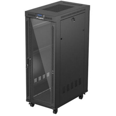 Armario Rack Lanberg FF01-6032-12BL 32U 1200 kg Ruedas Vidrio Templado Negro Armario Rack Lanberg FF01-6032-12BL 32U 1200 kg Ruedas Vidrio Templado Negro