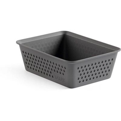 Cesta Organizadora de Cajones Tatay Bohol A6 Plástico Reciclado Gris Antracita Cesta Organizadora de Cajones Tatay Bohol A6 Plástico Reciclado Gris Antracita