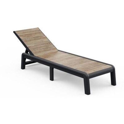 Tumbona Exterior Keter Porto Gris con respaldo ajustable 4 posiciones Tumbona Exterior Keter Porto Gris con respaldo ajustable 4 posiciones