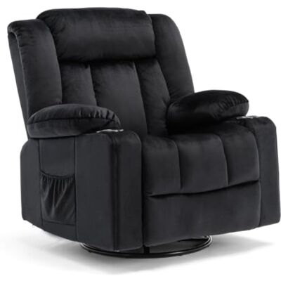 gtplayer Sillón Relax Giratorio Manual Para Adultos Con Respaldo Y Reposapiés Ajustables, Sillón Lounge 360° Para Salón, Tela Suave, Ergonómico - Negro gtplayer Sillón Relax Giratorio Manual Para Adultos Con Respaldo Y Reposapiés Ajustables, Sillón Lounge 360° Para Salón, Tela Suave, Ergonómico - Negro