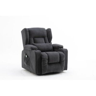 gtplayer Sillón Relax Con Asistencia De Elevación Y Masaje, Superficie De Tela, Sillón Eléctrico Para Tv Con Función Reclinable - Tela Gris gtplayer Sillón Relax Con Asistencia De Elevación Y Masaje, Superficie De Tela, Sillón Eléctrico Para Tv Con Función Reclinable - Tela Gris