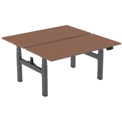 Kimex Escritorio Doble Motorizado Ergonómico150x75cm Nogal/Negro Kimex Escritorio Doble Motorizado Ergonómico150x75cm Nogal/Negro