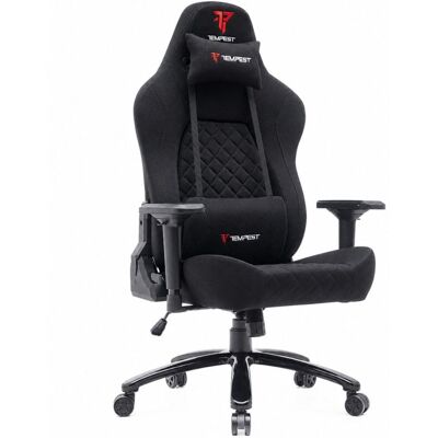 Tempest Thickbone Silla Gaming hasta 250kg Negra Tela Transpirable Tempest Thickbone Silla Gaming hasta 250kg Negra Tela Transpirable