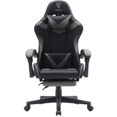 Tempest Shake Silla Gaming con Reposapiés y Masaje Gris Tempest Shake Silla Gaming con Reposapiés y Masaje Gris