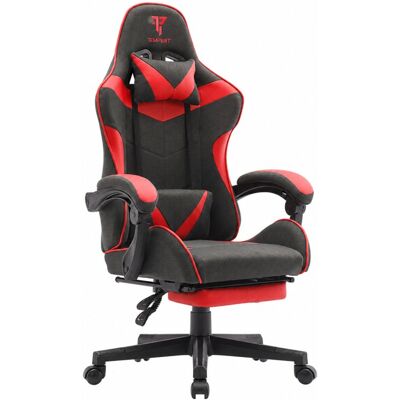 Tempest Shake Silla Gaming con Reposapiés y Masaje Negra/Roja Tela Transpirable Tempest Shake Silla Gaming con Reposapiés y Masaje Negra/Roja Tela Transpirable