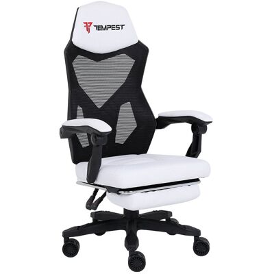 Tempest AeroGamer Silla Gaming con Tela Transpirable Blanca Tempest AeroGamer Silla Gaming con Tela Transpirable Blanca