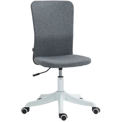 Homcom Silla de Escritorio Sin Brazos Con Altura Ajustable Carga 120 Kg Gris Homcom Silla de Escritorio Sin Brazos Con Altura Ajustable Carga 120 Kg Gris