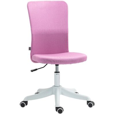 Homcom Silla De Escritorio Sin Brazos Con Altura Ajustable Carga 120 Kg Rosa Homcom Silla De Escritorio Sin Brazos Con Altura Ajustable Carga 120 Kg Rosa