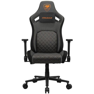 Silla gaming COUGAR CGR-DFF-GRB tela negro gris naranja respaldo ajustable reposabrazos 4D 120kg Silla gaming COUGAR CGR-DFF-GRB tela negro gris naranja respaldo ajustable reposabrazos 4D 120kg