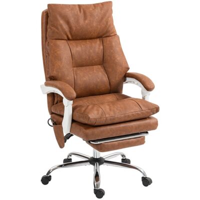 Homcom Silla De Escritorio Soporte Lumbar Inflable Respaldo Reclinable Marrón Homcom Silla De Escritorio Soporte Lumbar Inflable Respaldo Reclinable Marrón